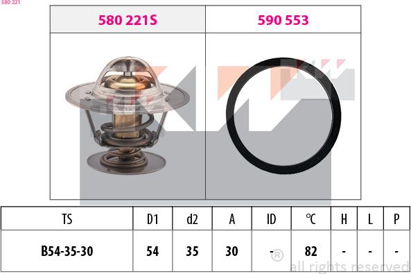 KW 580 221 - Termostato, Refrigerante autozon.pro