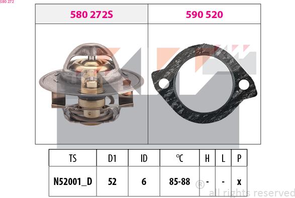 KW 580 272 - Termostato, Refrigerante autozon.pro