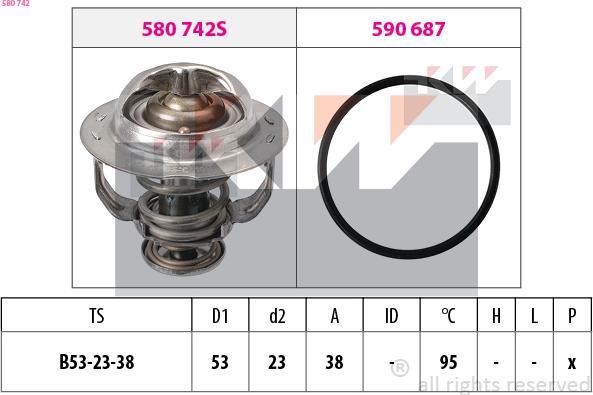 KW 580 742 - Termostato, Refrigerante autozon.pro