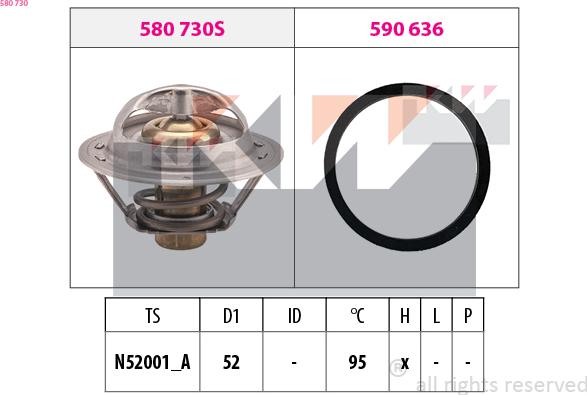 KW 580 730 - Termostato, Refrigerante autozon.pro