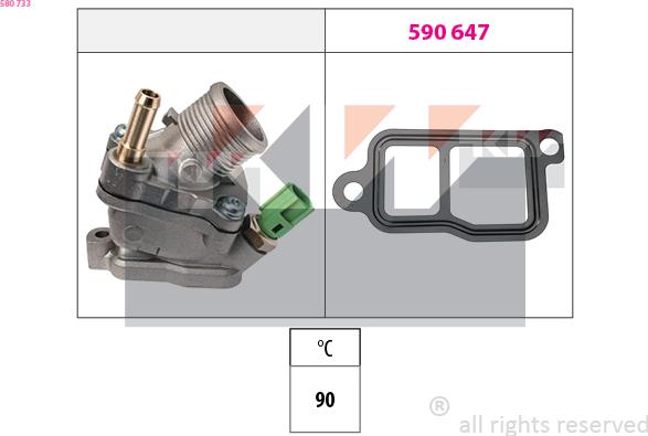 KW 580 733 - Termostato, Refrigerante autozon.pro