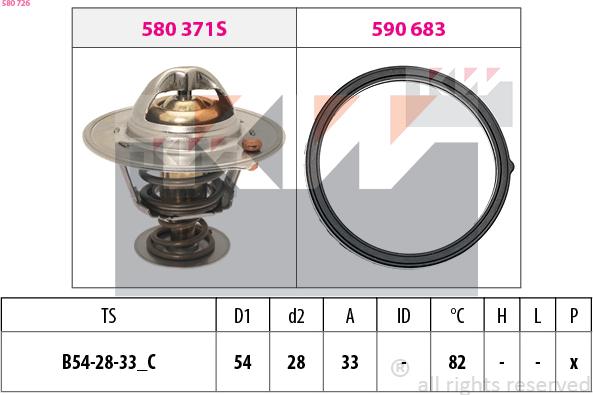 KW 580 726 - Termostato, Refrigerante autozon.pro