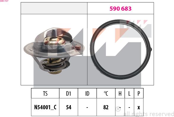 KW 580 727 - Termostato, Refrigerante autozon.pro