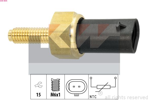 KW 530 404 - Sensore, Temperatura refrigerante autozon.pro