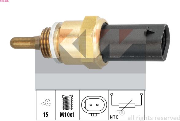 KW 530 406 - Sensore, Temperatura olio autozon.pro