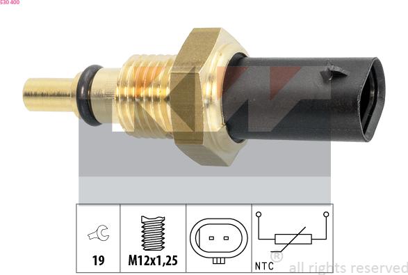 KW 530 400 - Sensore, Temperatura olio autozon.pro