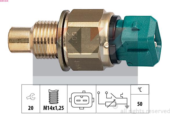 KW 530 554 - Sensore, Temperatura refrigerante autozon.pro