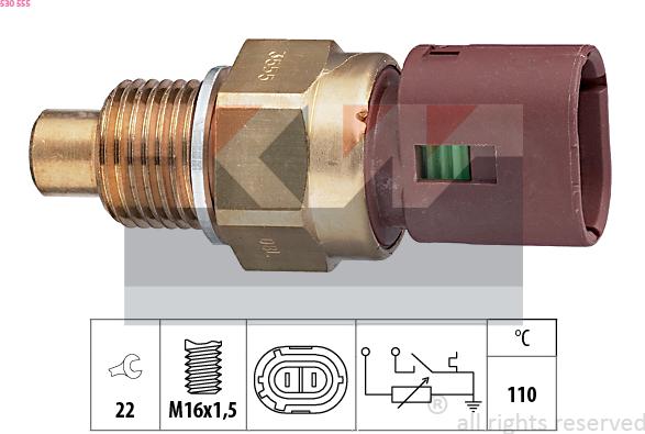 KW 530 555 - Sensore, Temperatura refrigerante autozon.pro