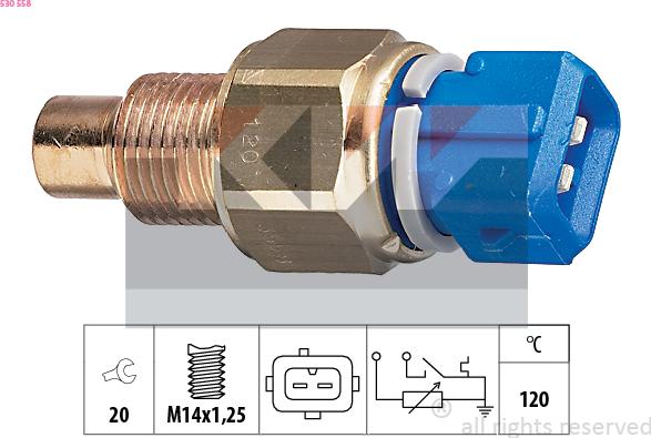 KW 530 558 - Sensore, Temperatura refrigerante autozon.pro