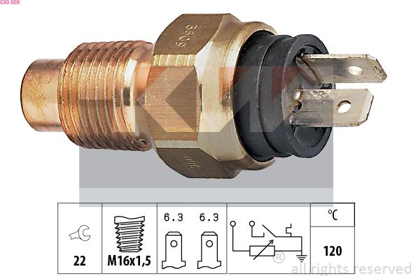 KW 530 509 - Sensore, Temperatura refrigerante autozon.pro