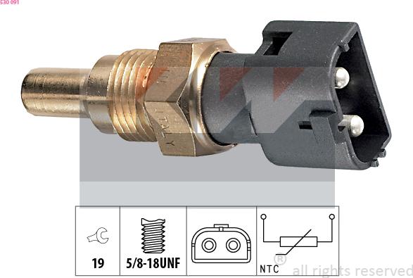 KW 530 091 - Sensore, Temperatura refrigerante autozon.pro