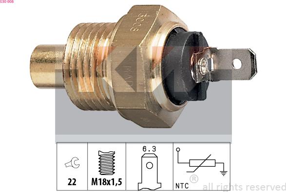 KW 530 008 - Sensore, Temperatura refrigerante autozon.pro