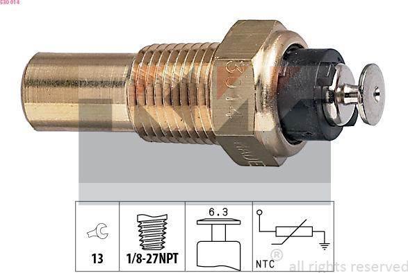 KW 530 014 - Sensore, Temperatura refrigerante autozon.pro