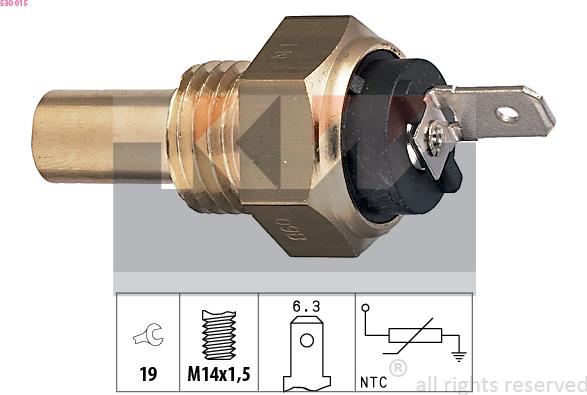 KW 530 015 - Sensore, Temperatura refrigerante autozon.pro