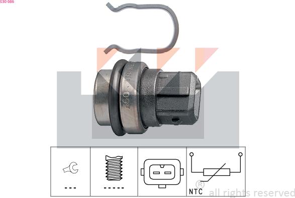 KW 530 086 - Sensore, Temperatura refrigerante autozon.pro