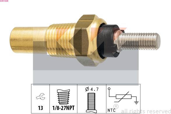 KW 530 028 - Sensore, Temperatura refrigerante autozon.pro