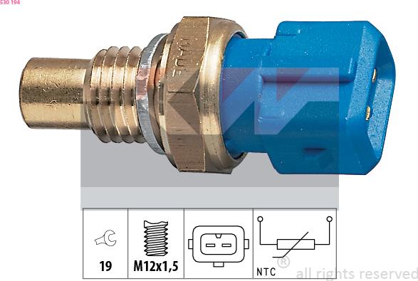 KW 530 194 - Sensore, Temperatura refrigerante autozon.pro