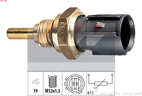 KW 530 198 - Sensore, Temperatura olio autozon.pro