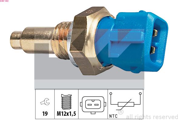 KW 530 143 - Sensore, Temperatura refrigerante autozon.pro