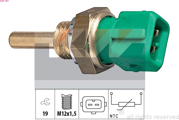 KW 530 147 - Sensore, Temperatura refrigerante autozon.pro