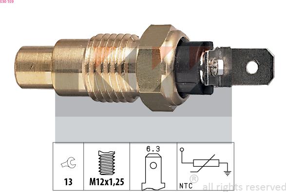 KW 530 159 - Sensore, Temperatura refrigerante autozon.pro