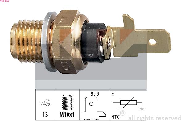 KW 530 154 - Sensore, Temperatura olio autozon.pro