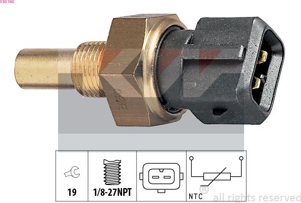 KW 530 165 - Sensore, Temperatura refrigerante autozon.pro