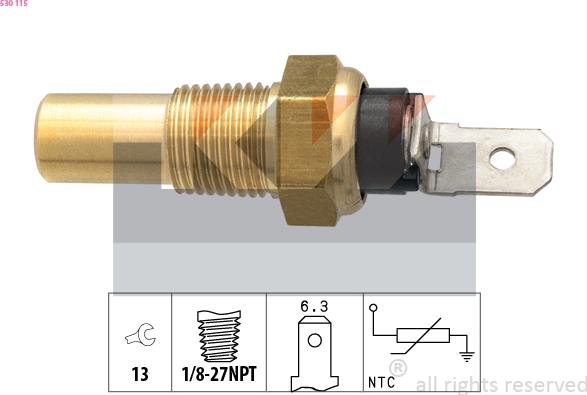 KW 530 115 - Sensore, Temperatura refrigerante autozon.pro