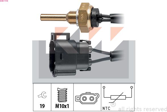 KW 530 110 - Sensore, Temperatura refrigerante autozon.pro