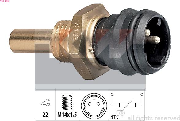 KW 530 183 - Sensore, Temperatura refrigerante autozon.pro