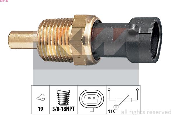 KW 530 129 - Sensore, Temperatura olio autozon.pro