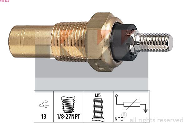 KW 530 124 - Sensore, Temperatura refrigerante autozon.pro