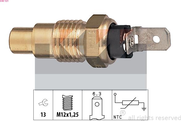 KW 530 121 - Sensore, Temperatura refrigerante autozon.pro