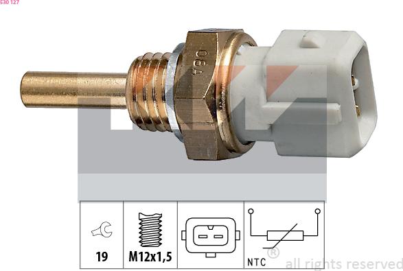 KW 530 127 - Sensore, Temperatura refrigerante autozon.pro