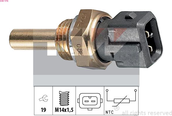 KW 530 176 - Sensore, Temperatura refrigerante autozon.pro