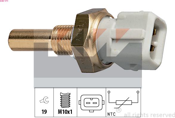 KW 530 171 - Sensore, Temperatura refrigerante autozon.pro