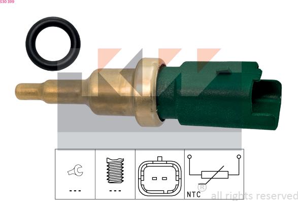 KW 530 399 - Sensore, Temperatura refrigerante autozon.pro