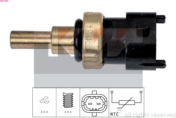 KW 530 395 - Sensore, Temperatura refrigerante autozon.pro