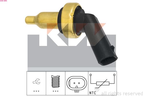 KW 530 390 - Sensore, Temperatura refrigerante autozon.pro