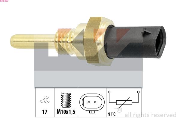 KW 530 397 - Sensore, Temperatura refrigerante autozon.pro