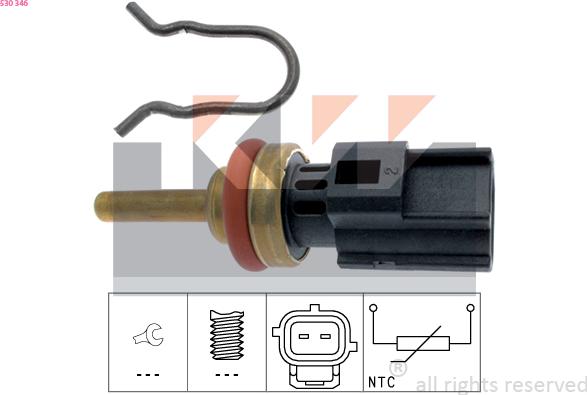 KW 530 346 - Sensore, Temperatura refrigerante autozon.pro