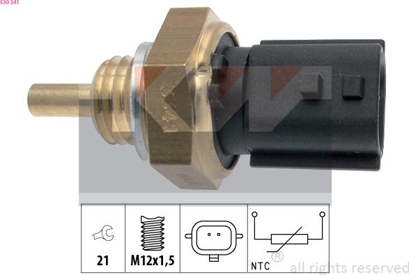 KW 530 341 - Sensore, Temperatura refrigerante autozon.pro