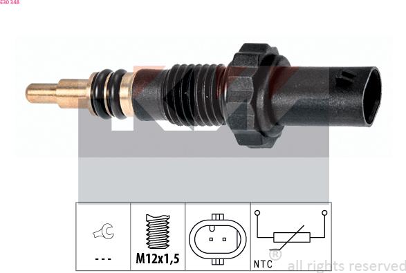 KW 530 348 - Sensore, Temperatura refrigerante autozon.pro