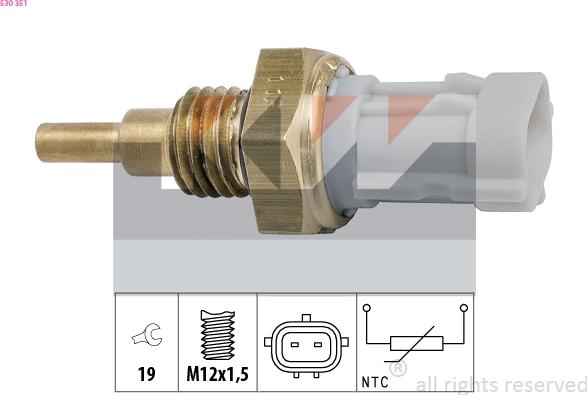 KW 530 351 - Sensore, Temperatura olio autozon.pro