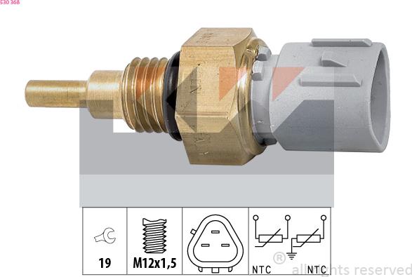 KW 530 368 - Sensore, Temperatura refrigerante autozon.pro