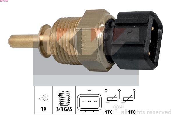 KW 530 367 - Sensore, Temperatura refrigerante autozon.pro