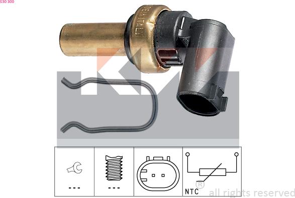 KW 530 300 - Sensore, Temperatura olio autozon.pro