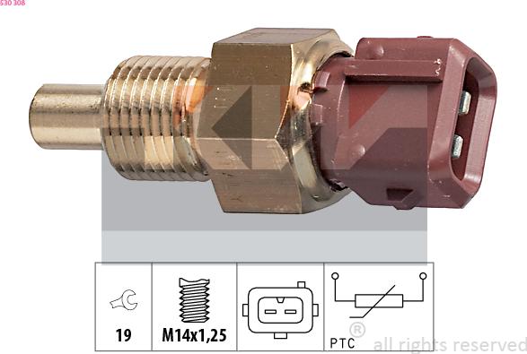 KW 530 308 - Sensore, Temperatura refrigerante autozon.pro