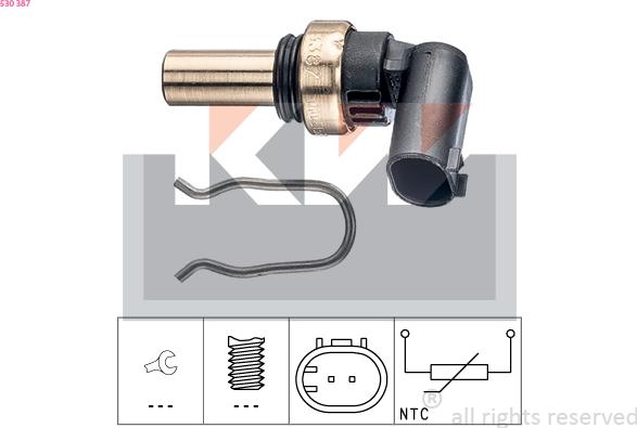 KW 530 387 - Sensore, Temperatura refrigerante autozon.pro