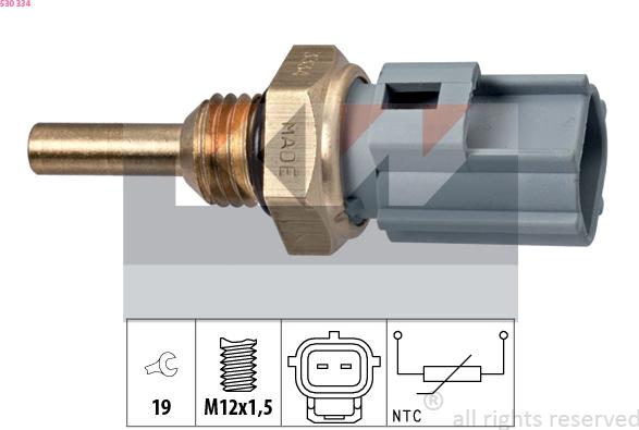 KW 530 334 - Sensore, Temperatura refrigerante autozon.pro